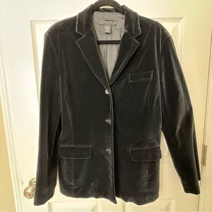 The Limited Black Velvet Stretch Blazer